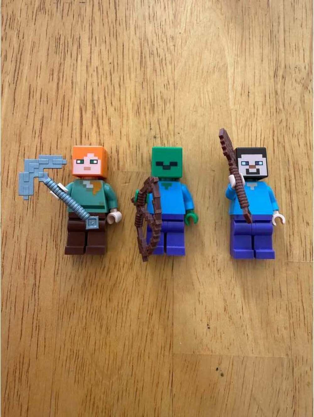 LEGO Minecraft Minifigures - Alex, Zombie, and Steve lot 2